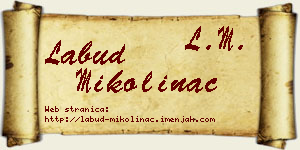 Labud Mikolinac vizit kartica